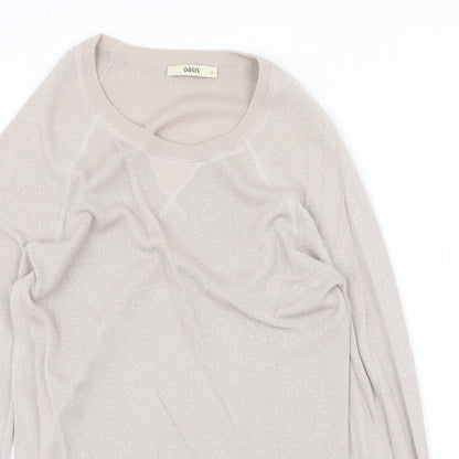 Womens UK Size M Oasis Grey Pullover Jumper