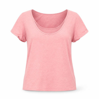 H&M Womens Pink Cotton Basic T-Shirt Size M Round Neck