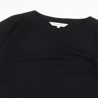Womens UK Size 2XL Donna Lewis Black Basic T-Shirt