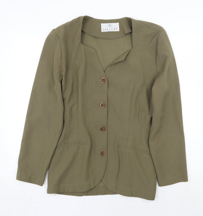 Womens UK Size 12 Gallery Green Jacket