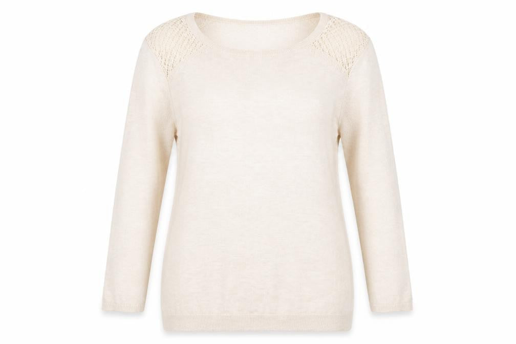 Womens UK Size S Zara Beige Pullover Jumper