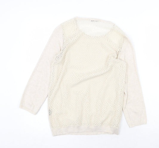 Womens UK Size S Zara Beige Pullover Jumper