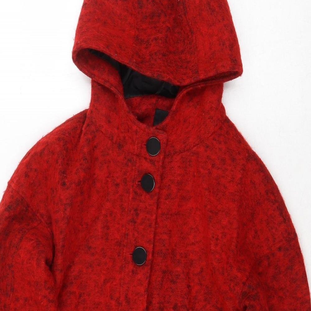 Womens UK Size 10 ASOS Red Pea Coat