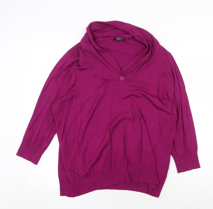 Womens UK Size L Bonmarché Purple Pullover Jumper