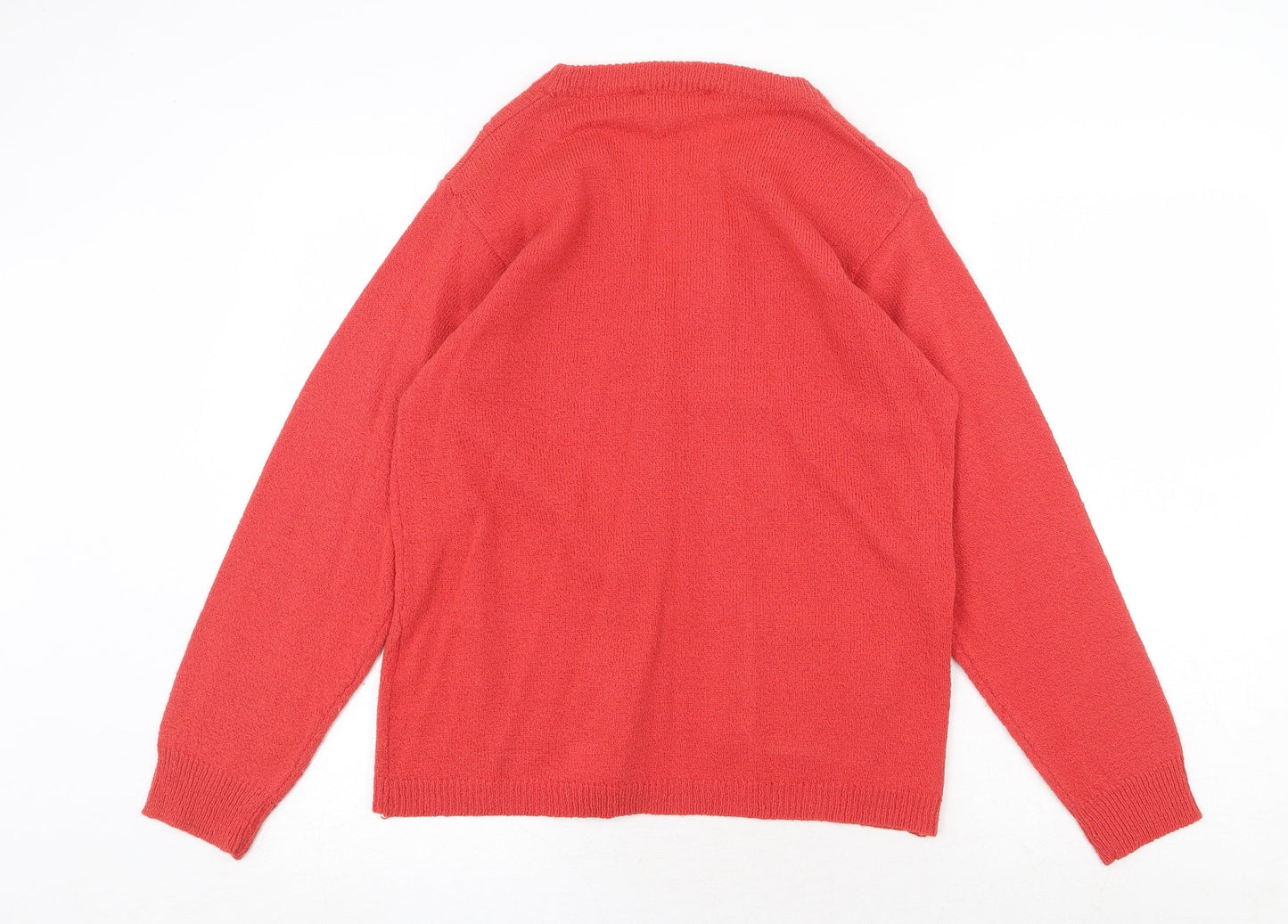 Womens UK Size M Akal Collection Orange Cardigan Jumper
