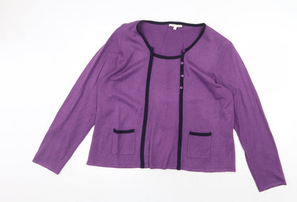 Womens UK Size 2XL Anna Rose Purple Pullover Jumper