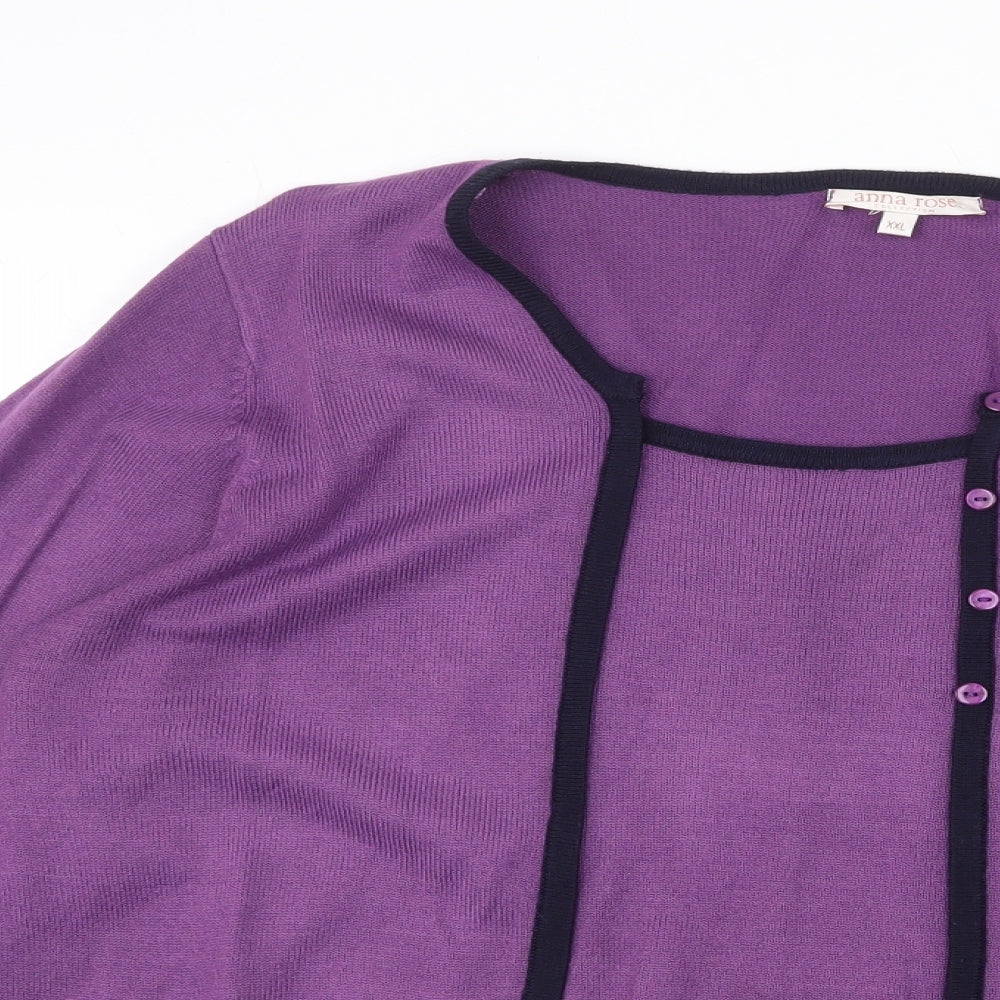 Womens UK Size 2XL Anna Rose Purple Pullover Jumper
