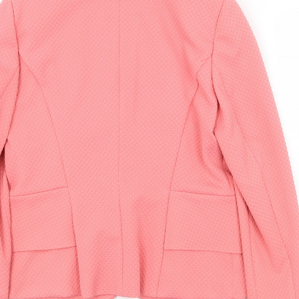 Gerry Weber Womens Pink Jacket Blazer Size 12 Button