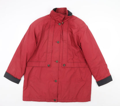 Womens UK Size 14 Telemac Red Pea Coat