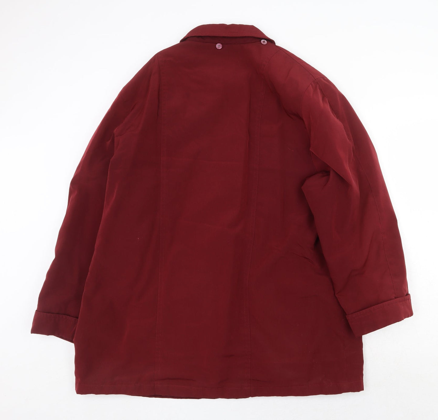 Womens UK Size M Bonmarché Red Pea Coat