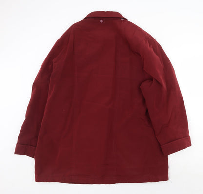 Womens UK Size M Bonmarché Red Pea Coat