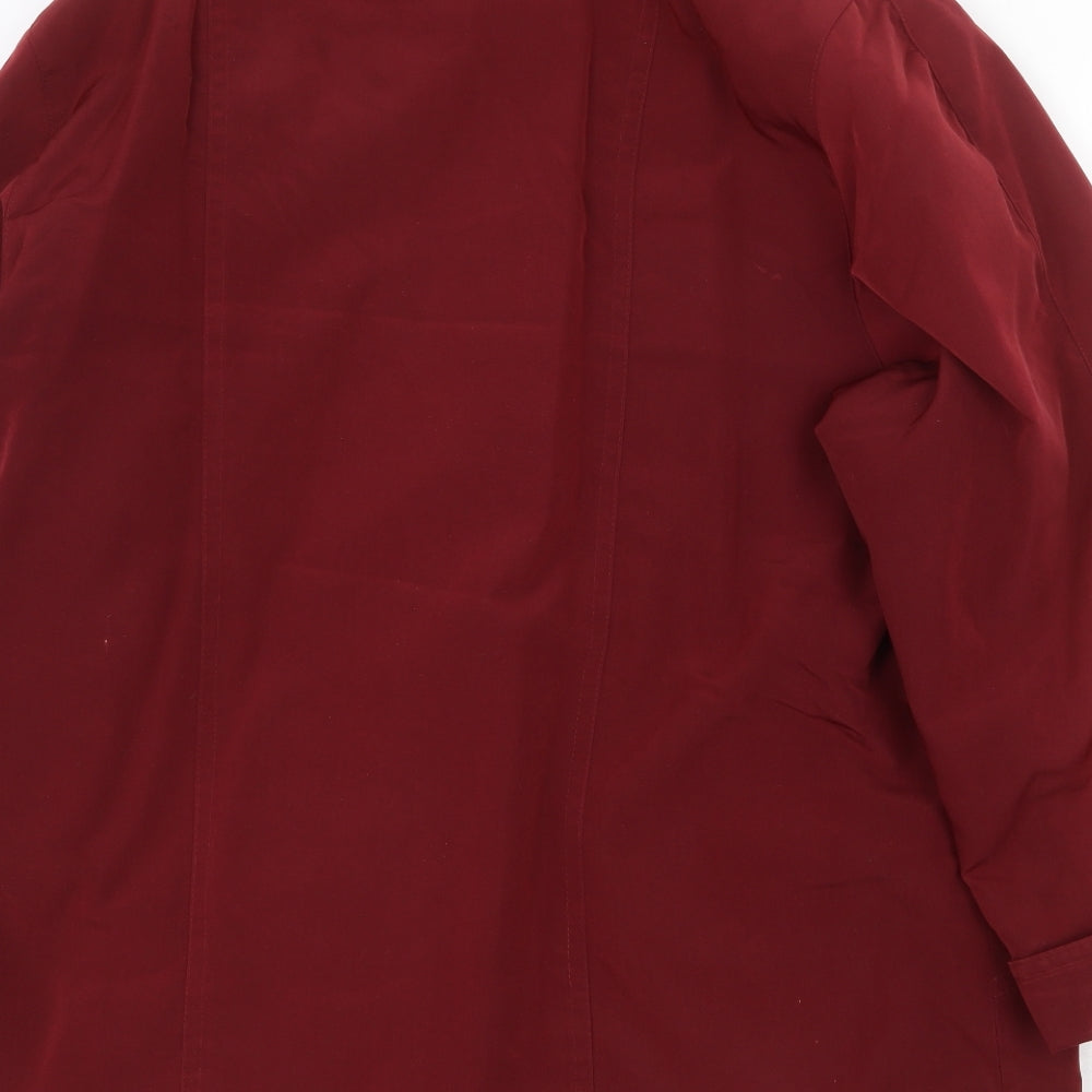 Womens UK Size M Bonmarché Red Pea Coat