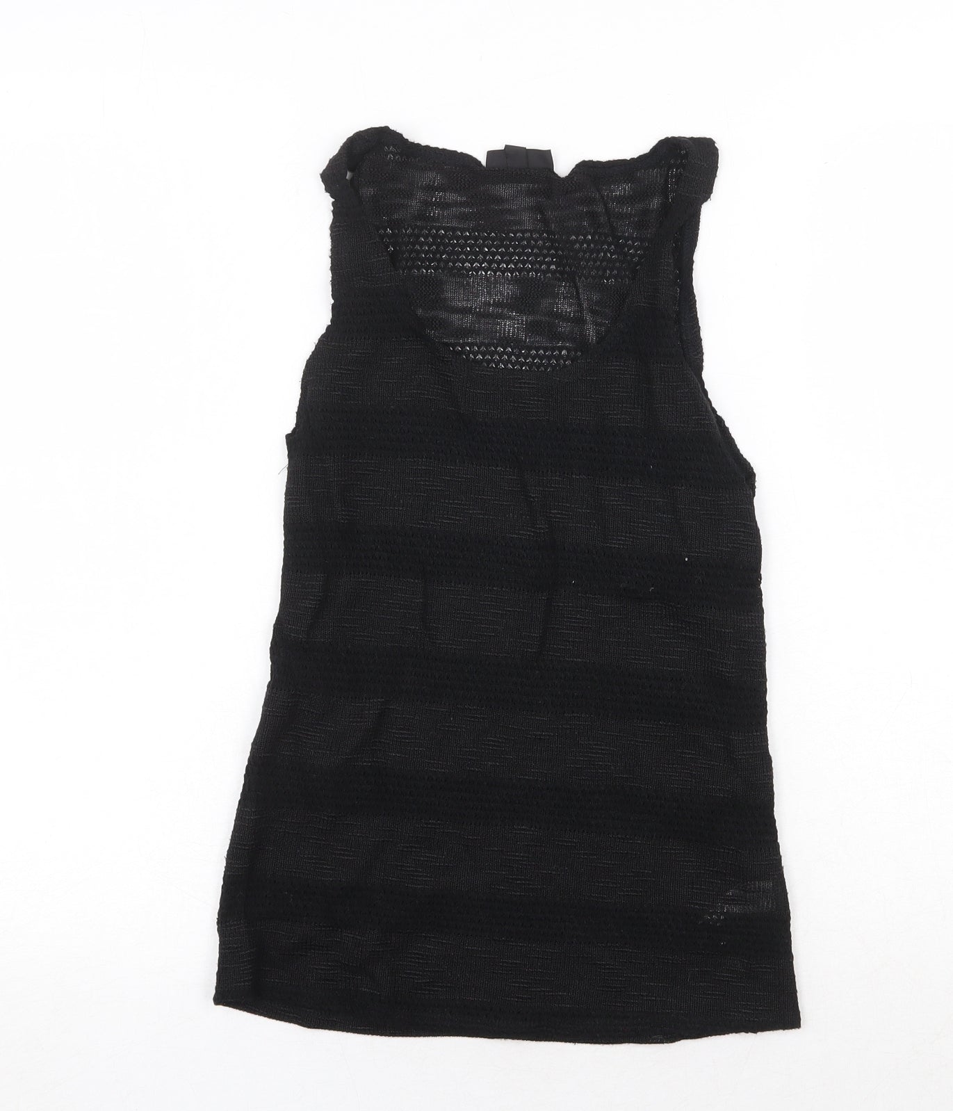 Womens UK Size 8 Topshop Black Basic Tank