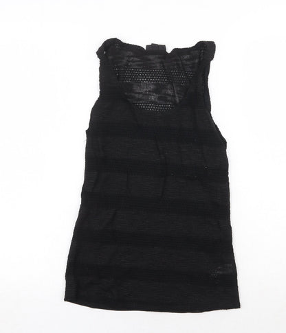 Womens UK Size 8 Topshop Black Basic Tank