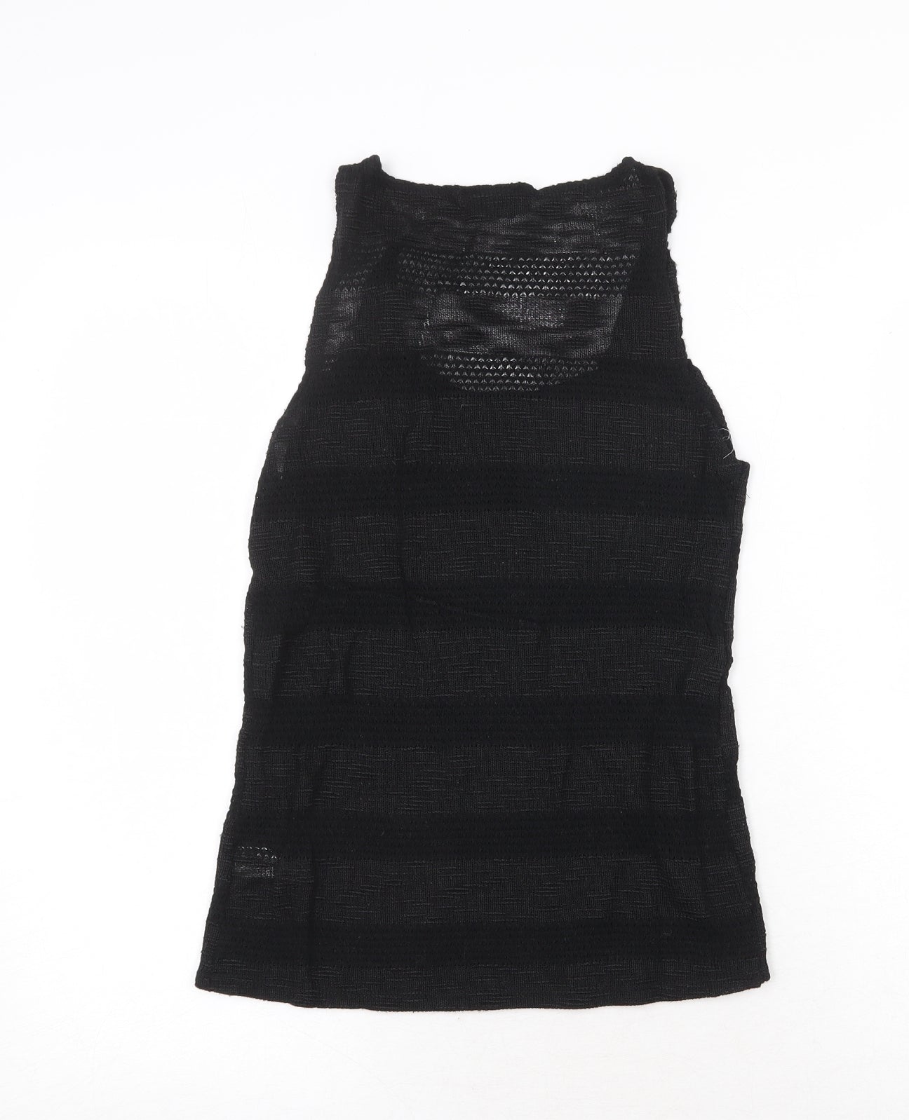 Womens UK Size 8 Topshop Black Basic Tank