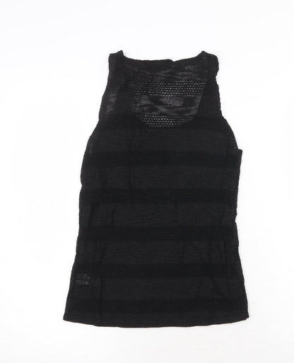 Womens UK Size 8 Topshop Black Basic Tank