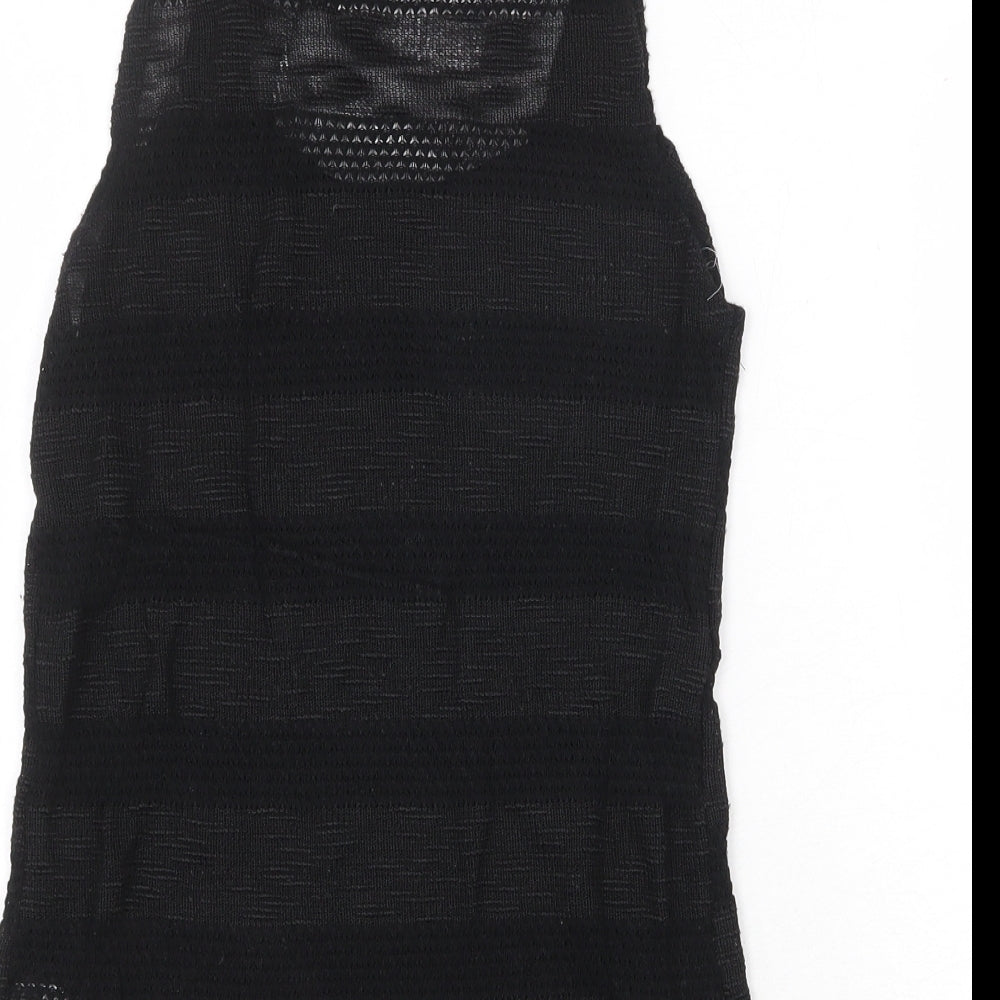 Womens UK Size 8 Topshop Black Basic Tank