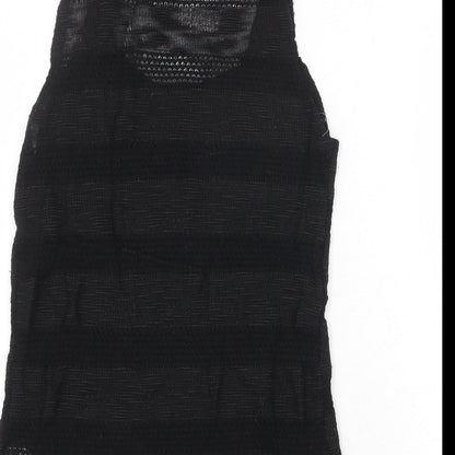 Womens UK Size 8 Topshop Black Basic Tank