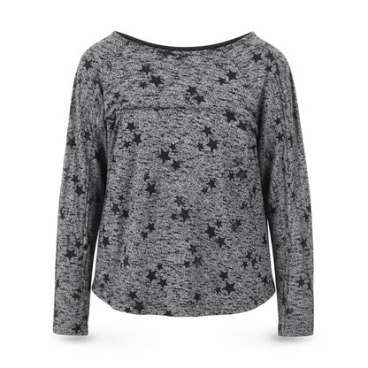 H&M Girls Grey Round Neck Geometric Polyester Pullover Jumper Size 11-12 Years Pullover - Star Print
