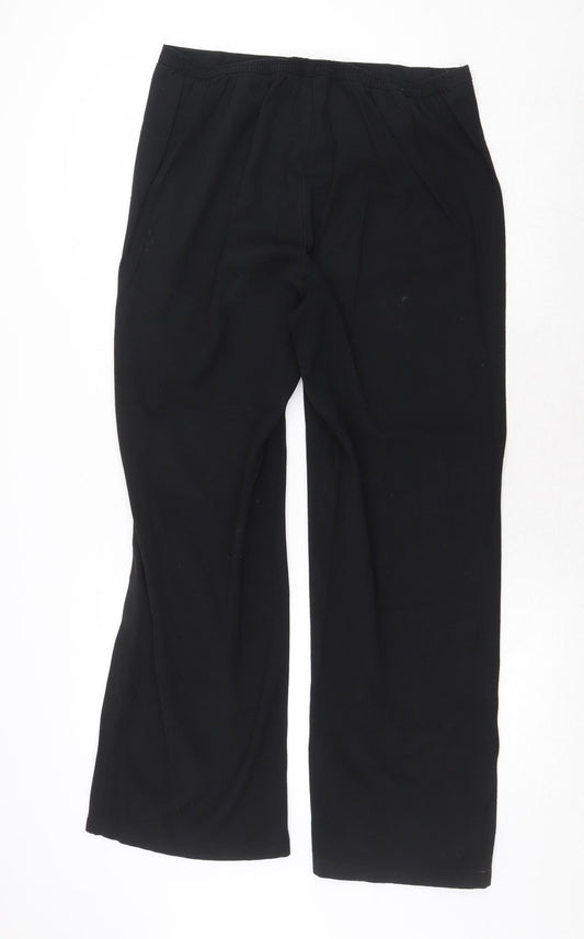 Womens UK Size 12 EWM Regular Fit  Black Trousers