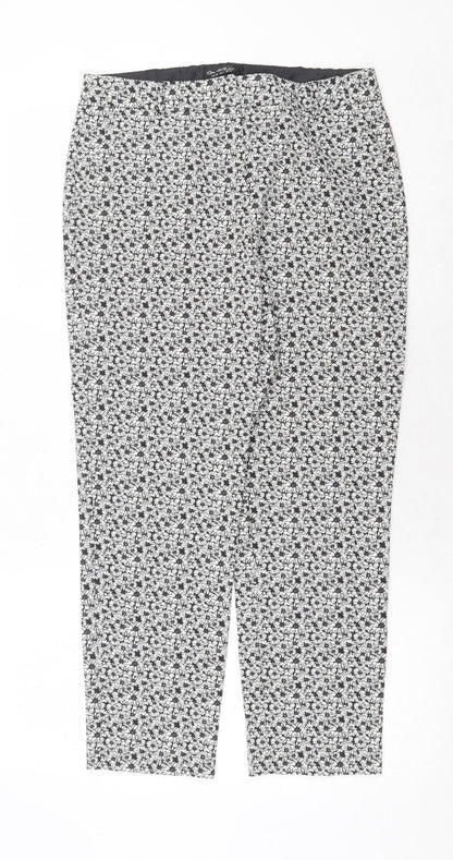 Womens UK Size 10 Miss Selfridge Regular Fit  White Trousers