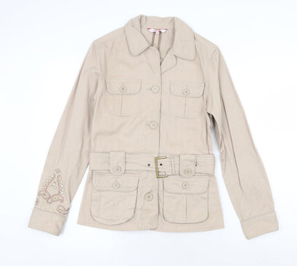 Womens UK Size 10 Debenhams Beige Jacket