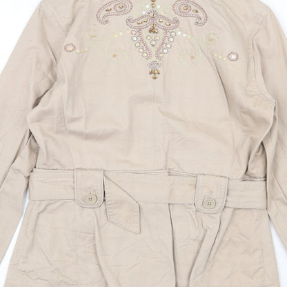 Womens UK Size 10 Debenhams Beige Jacket