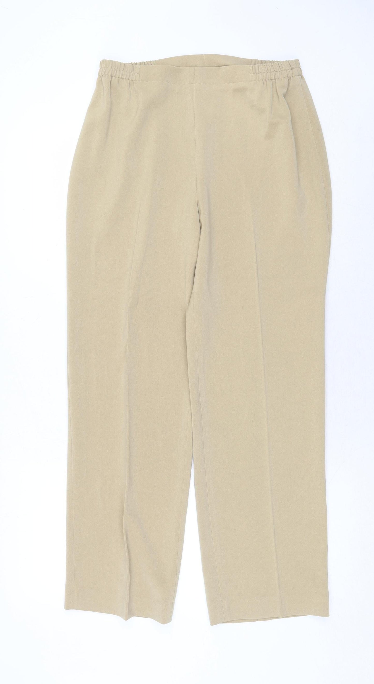 Womens UK Size 12 Artigiano Regular Fit  Beige Trousers