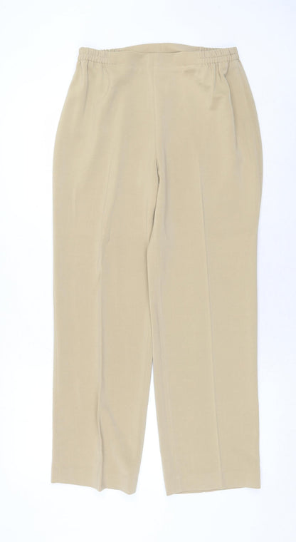 Womens UK Size 12 Artigiano Regular Fit  Beige Trousers