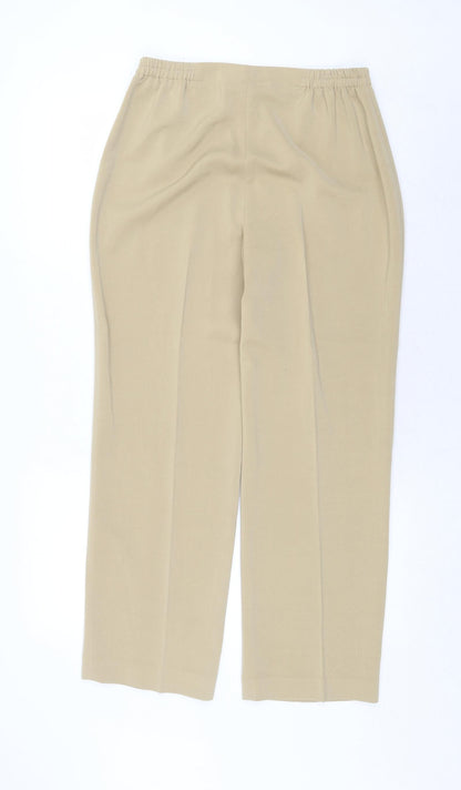 Womens UK Size 12 Artigiano Regular Fit  Beige Trousers