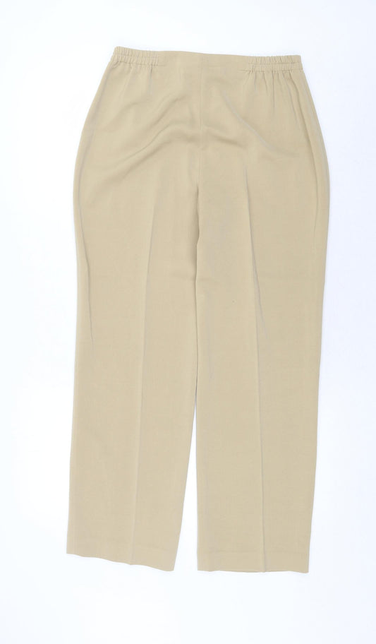 Womens UK Size 12 Artigiano Regular Fit  Beige Trousers
