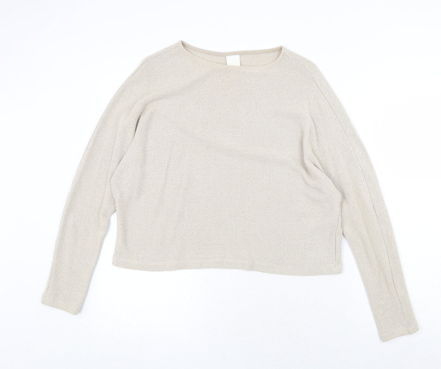 Womens UK Size XS H&M Beige Pullover Jumper