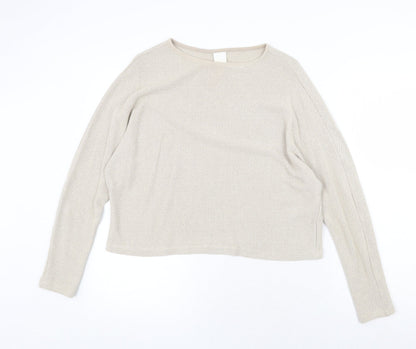 Womens UK Size XS H&M Beige Pullover Jumper