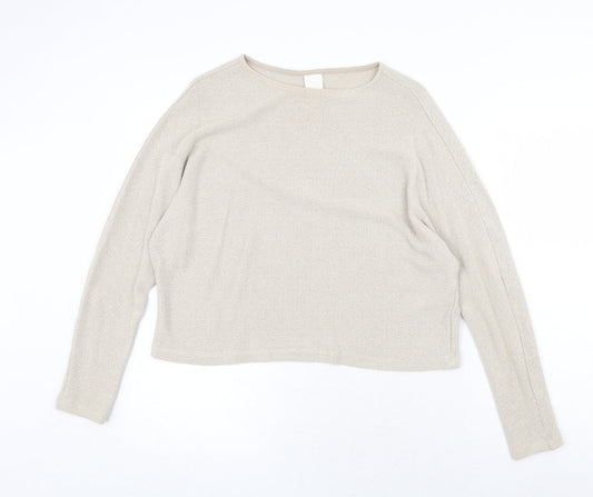 Womens UK Size XS H&M Beige Pullover Jumper