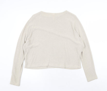Womens UK Size XS H&M Beige Pullover Jumper