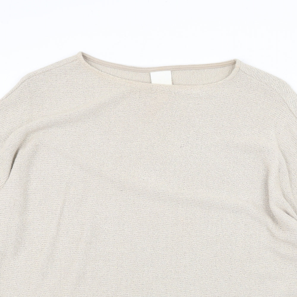 Womens UK Size XS H&M Beige Pullover Jumper