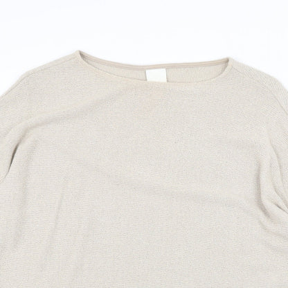 Womens UK Size XS H&M Beige Pullover Jumper