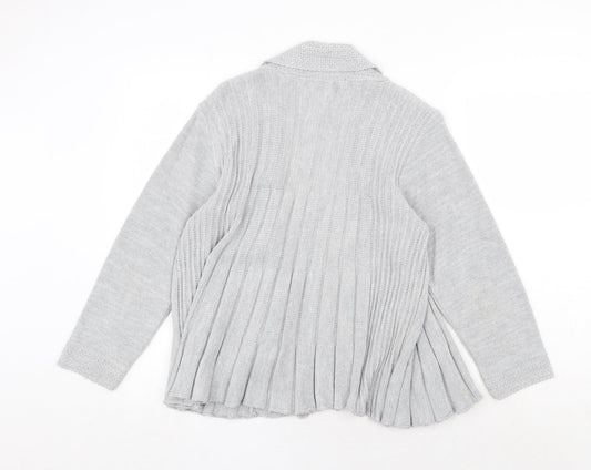 Womens UK Size M Alexara Grey Cardigan Jumper