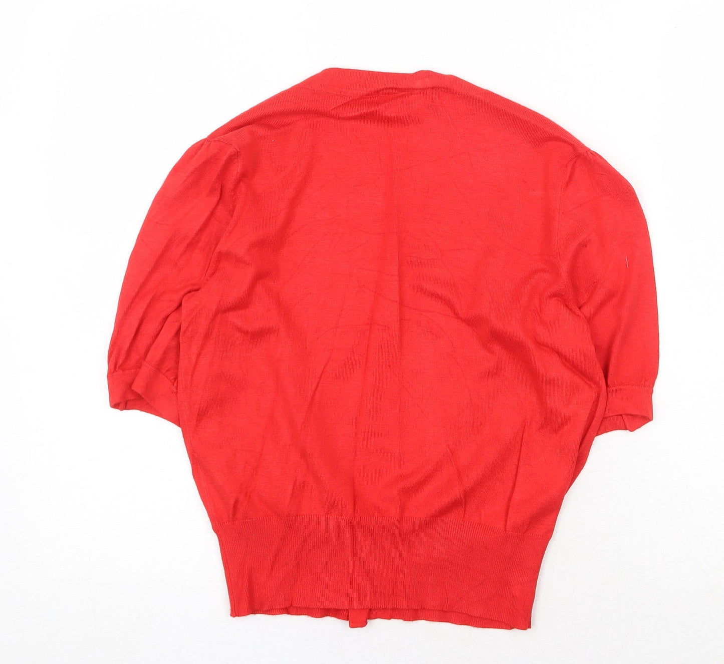 Womens UK Size 8 Marks and Spencer Red Cardigan Jumper