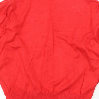 Womens UK Size 8 Marks and Spencer Red Cardigan Jumper