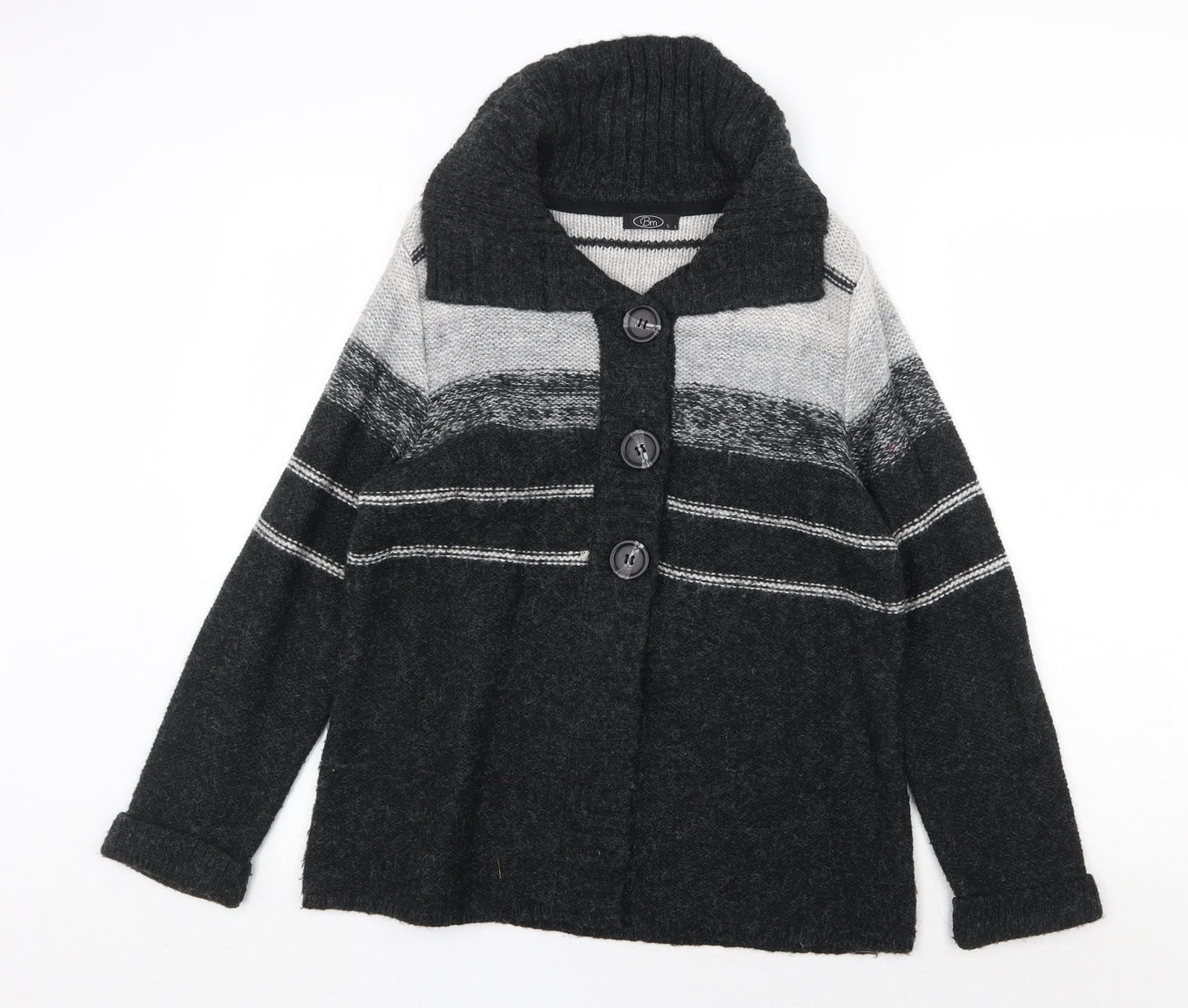 Womens UK Size S Bonmarché Grey Cardigan Jumper