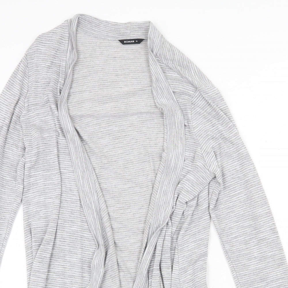 Womens UK Size 10 Roman Grey Cardigan Jumper