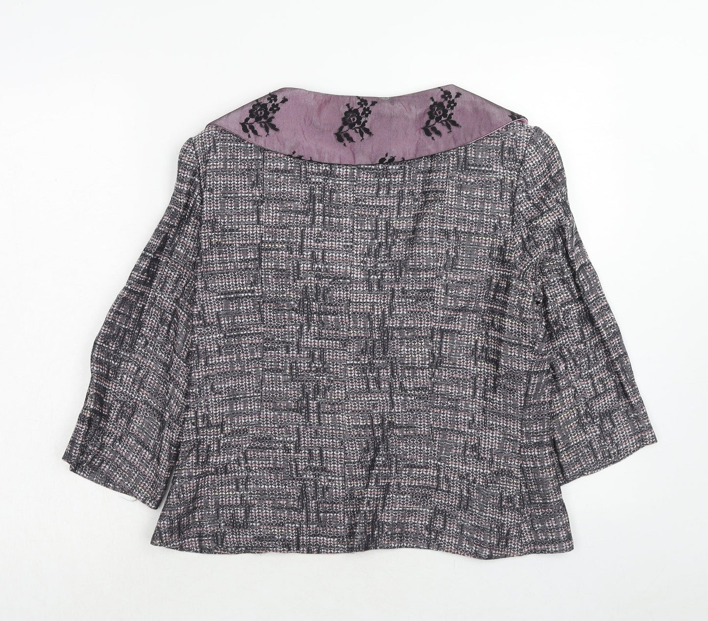 Annika Womens Purple Polyacrylate Fibre Jacket Blazer Size 12