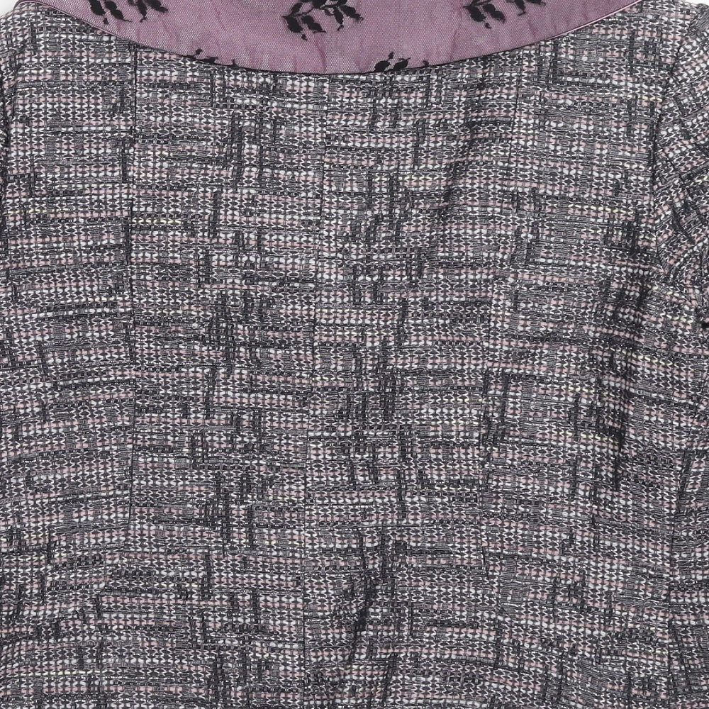 Annika Womens Purple Polyacrylate Fibre Jacket Blazer Size 12