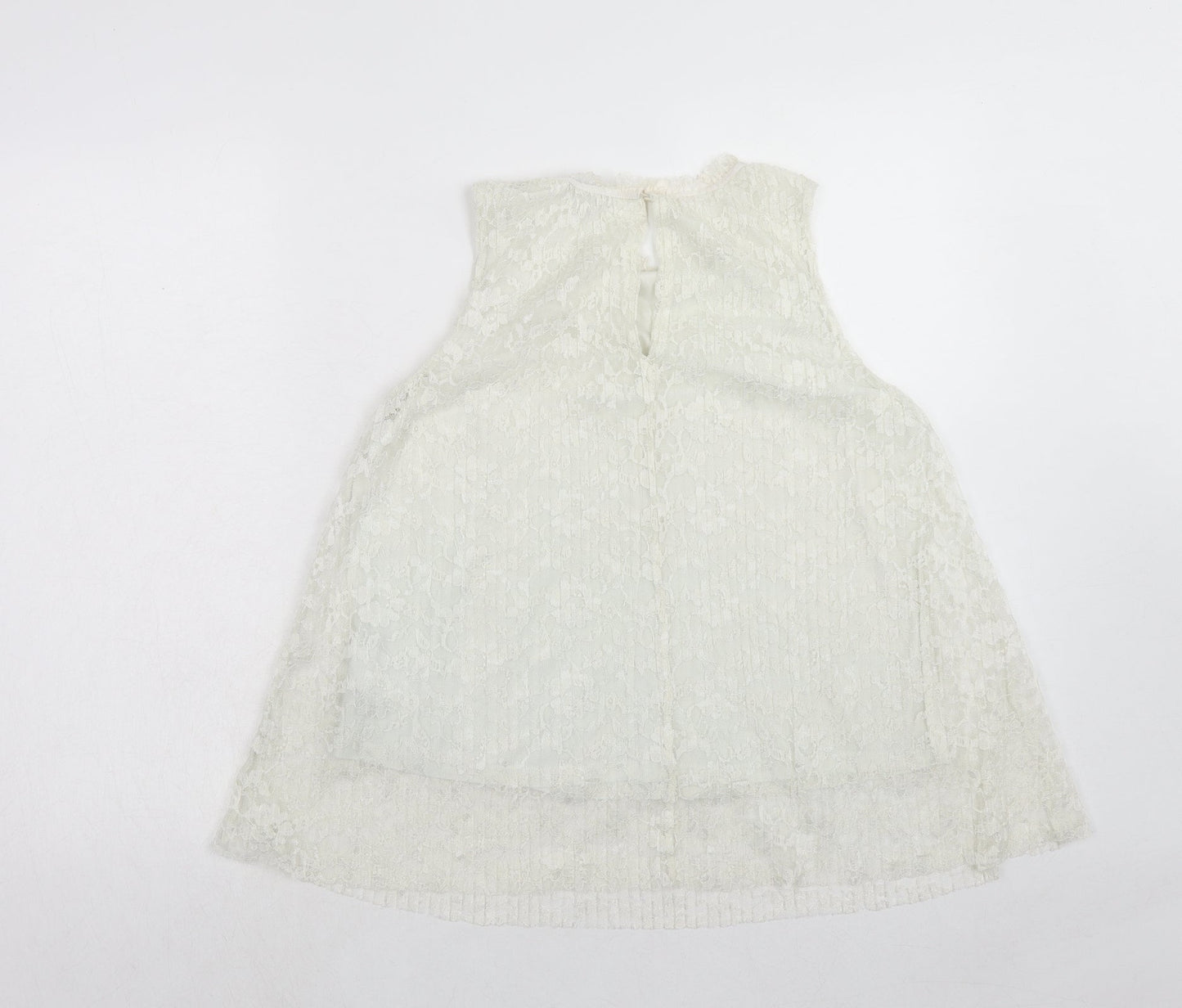 Womens UK Size S H&M Ivory Basic Tank