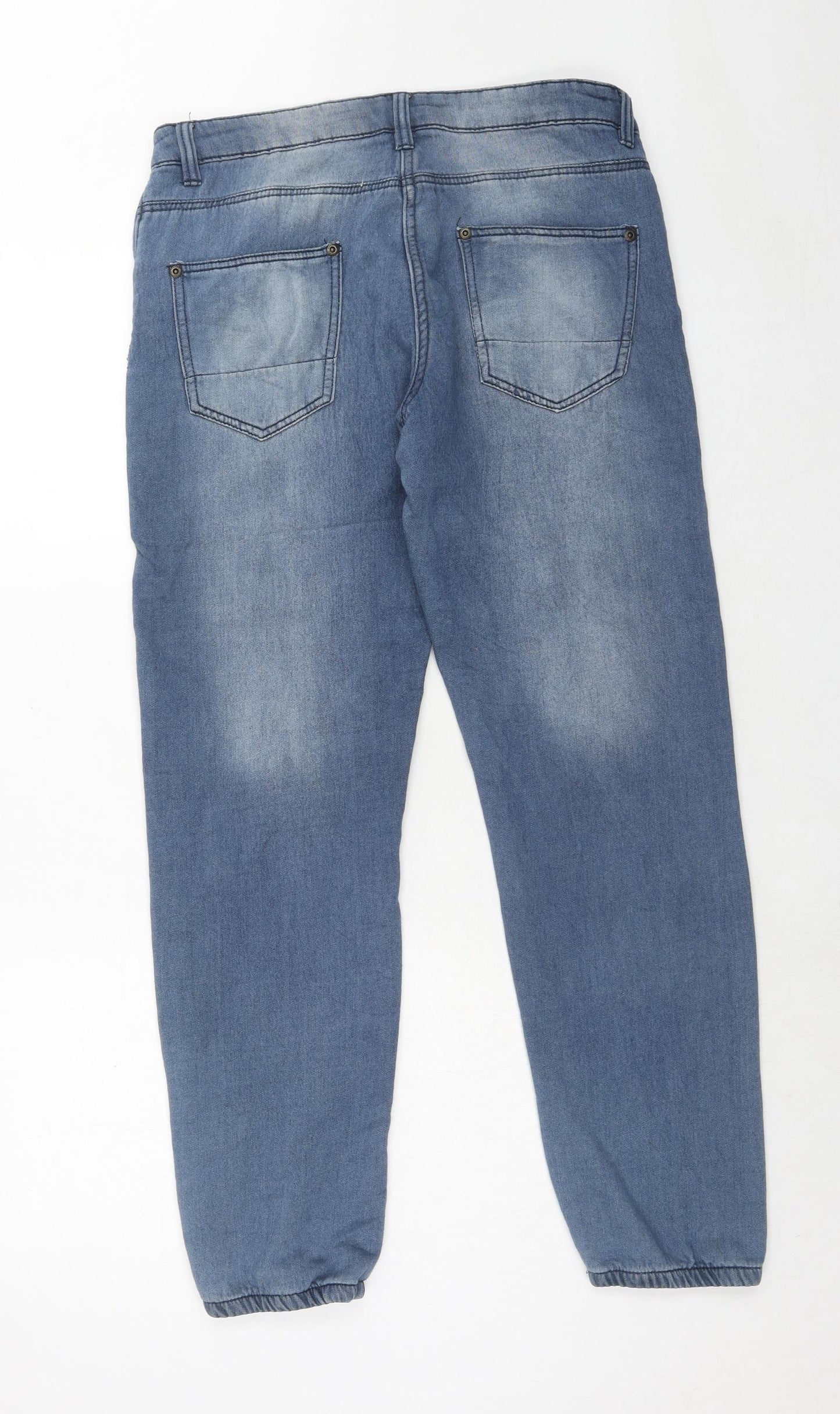 Womens UK Size 12 Blue Motion Regular Fit Straight Blue Jeans
