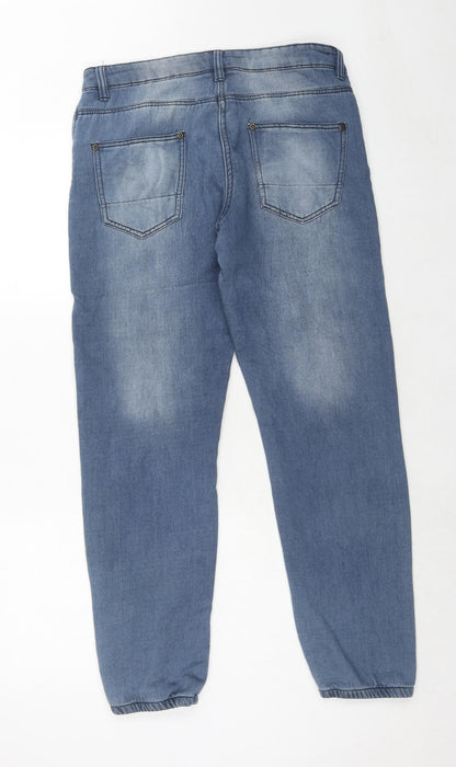 Womens UK Size 12 Blue Motion Regular Fit Straight Blue Jeans