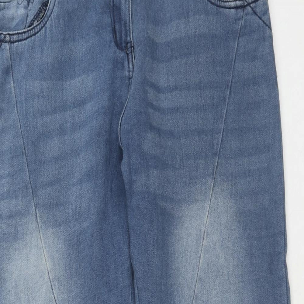Womens UK Size 12 Blue Motion Regular Fit Straight Blue Jeans