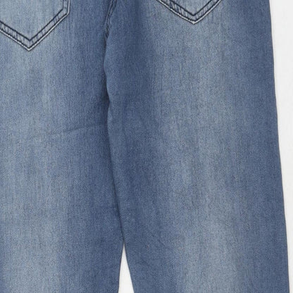 Womens UK Size 12 Blue Motion Regular Fit Straight Blue Jeans