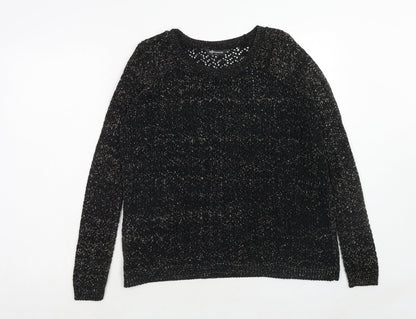 Womens UK Size 8 Internacionale Black Pullover Jumper